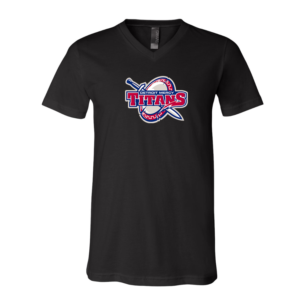 Detroit Titans  BELLA  CANVAS - Jersey V-Neck T-Shirt
