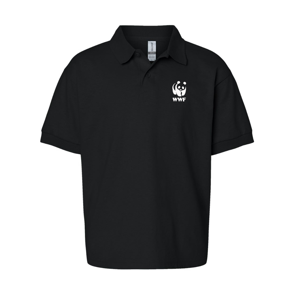 Youth  WWF Gildan Dry Blend Jersey Polo