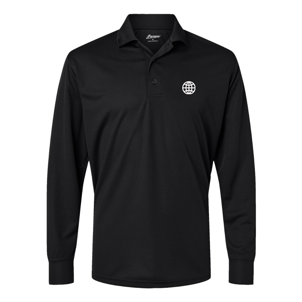 Men's Internet Globe Paragon Prescott Long Sleeve Polo