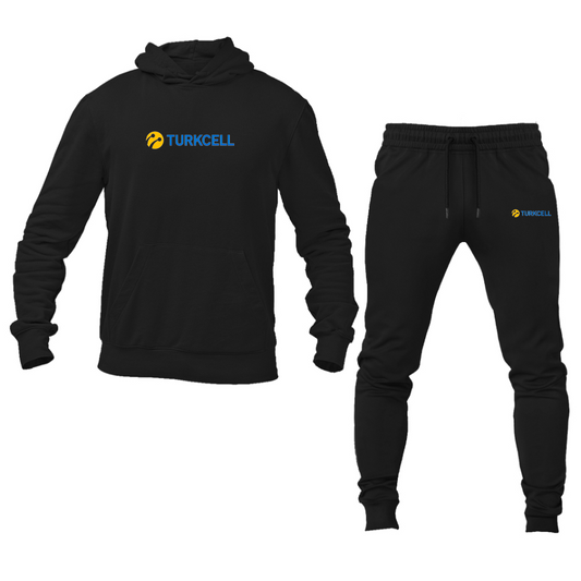 Men's TurkCell Logo Hoodie Joggers Set