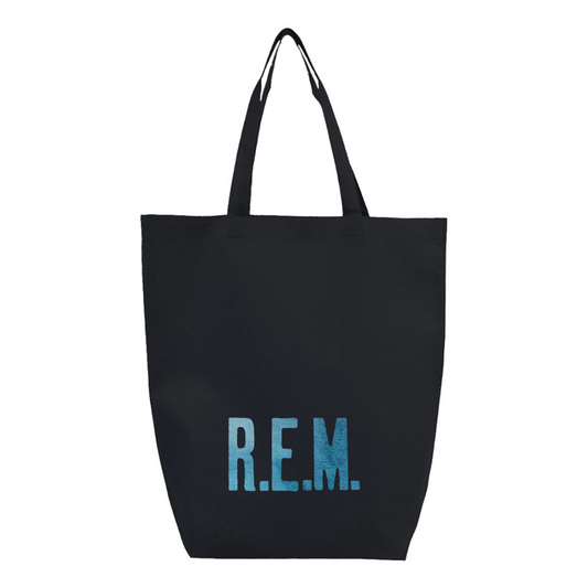 R.E.M. Blue Q-Tees Non-Woven Gusset Bottom Tote