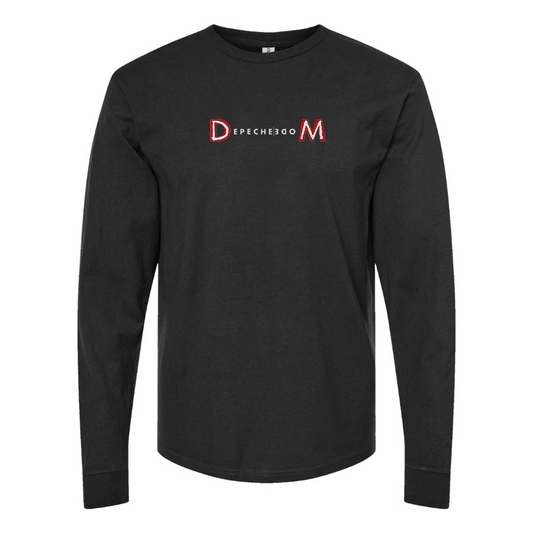 Men's Depeche Mode Logo Cotton Long Sleeve T-Shirt