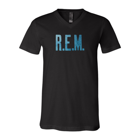 R.E.M. Blue BELLA  CANVAS - Jersey V-Neck T-Shirt