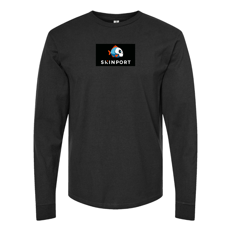 Men's Skinport Logo Cotton Long Sleeve T-Shirt