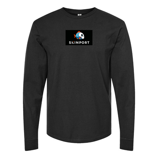 Men's Skinport Logo Cotton Long Sleeve T-Shirt