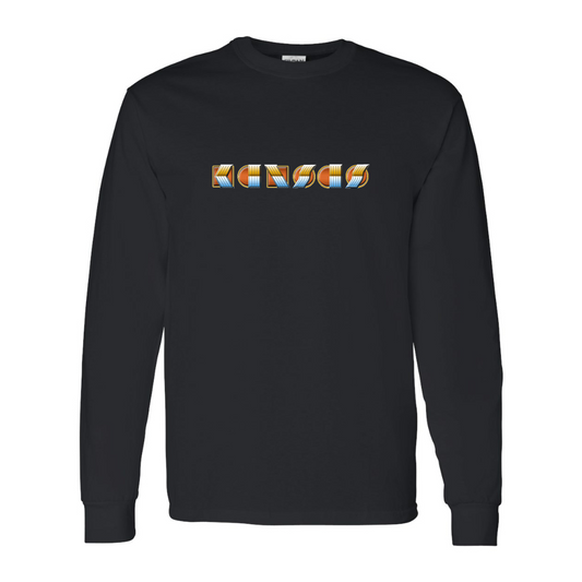Men's Kansas Gildan Heavy Cotton Long Sleeve T-Shirt