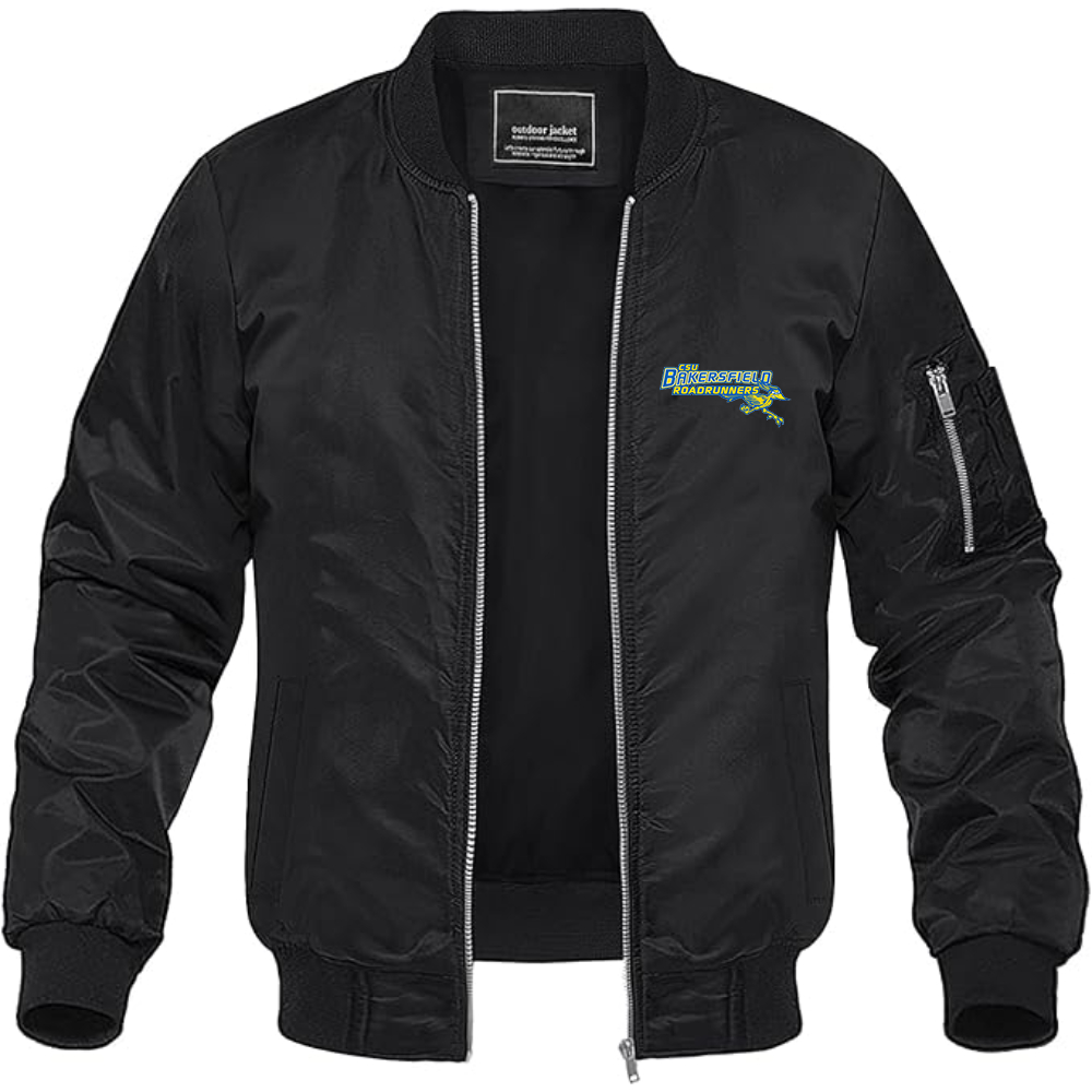 Men's CSU-Bakersfield Roadrunners Lightweight Bomber Jacket Windbreaker Softshell Varsity Jacket Coat