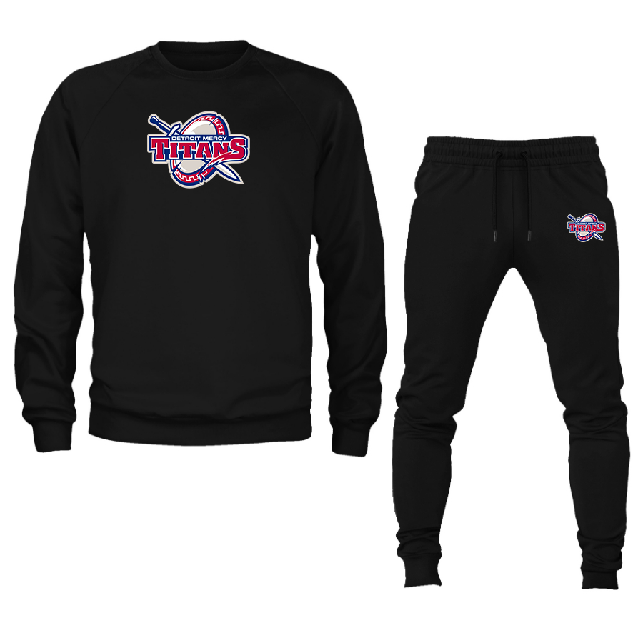 Men's  Detroit Titans  Crewneck Sweatshirt Joggers Suit