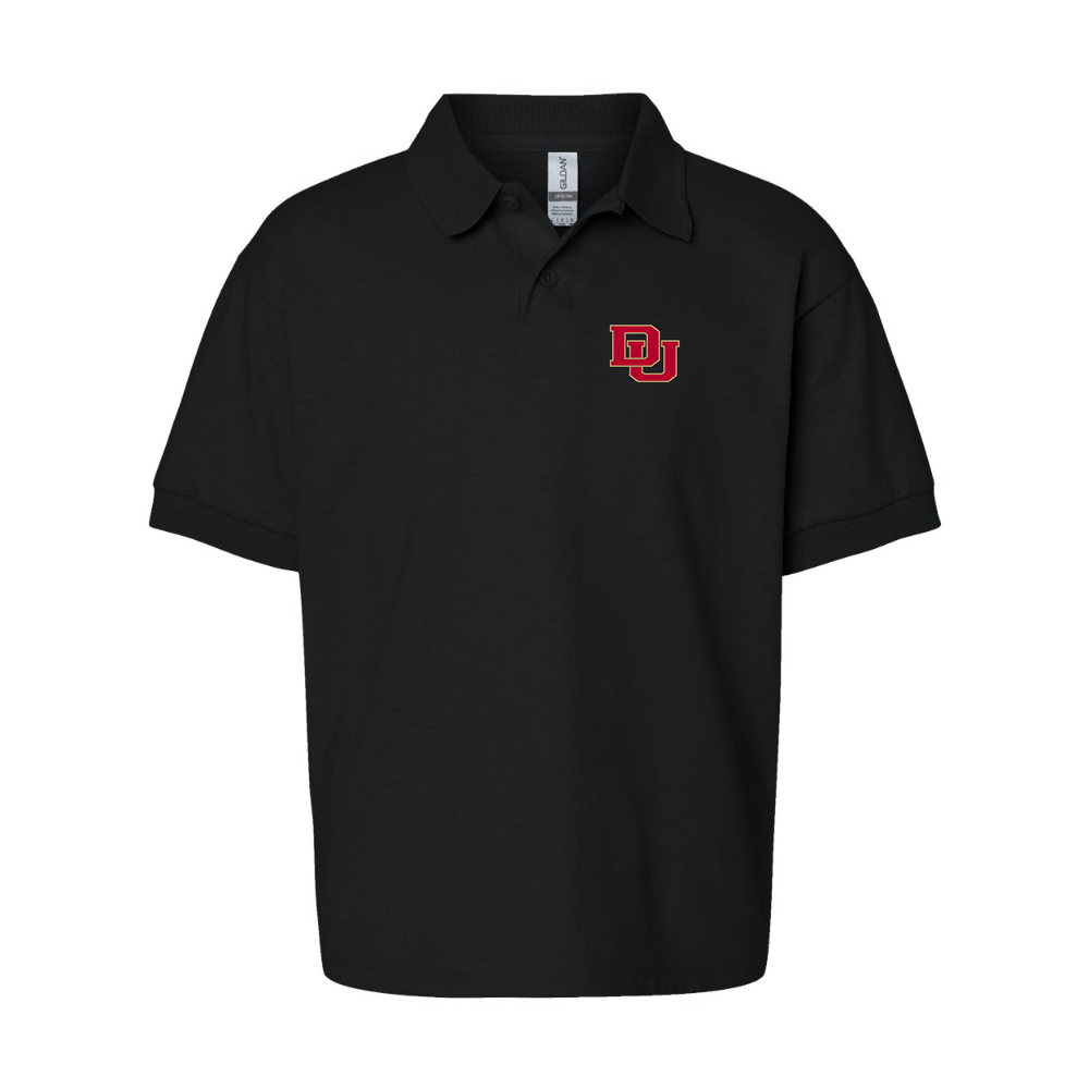 Youth  Denver Pioneers  Gildan Dry Blend Jersey Polo