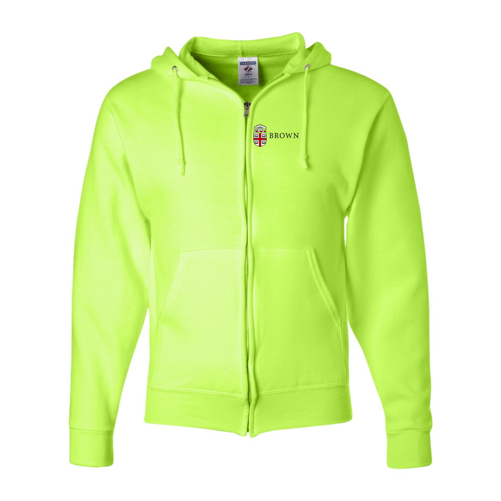 Men's Brown University JERZEES NuBlend Full-Zip Hooded Sweatshirt