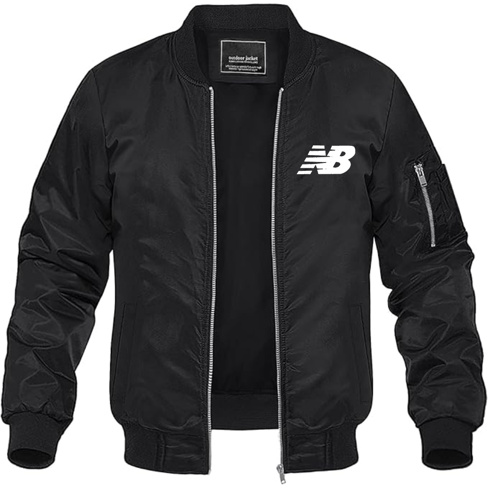 Men's New Balance Logo  Lightweight Bomber Jacket Windbreaker Softshell Varsity Jacket Coat