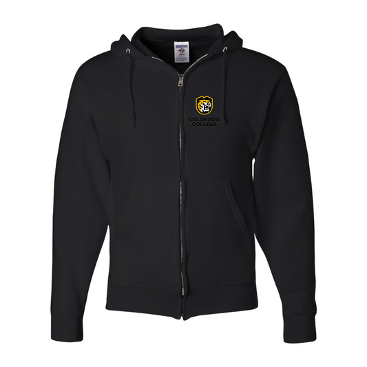 Men's  Colorado College Tigers JERZEES NuBlend Full-Zip Hooded Sweatshirt