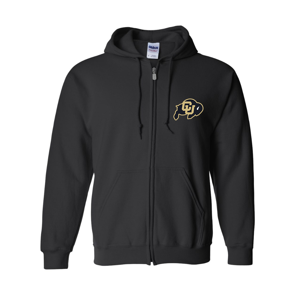 Men's Colorado Buffaloes  Gildan  Heavy Blend Full Zip Hooded Sweatshirt