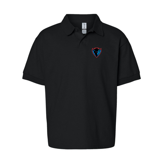 Youth  DePaul Blue Demons Gildan Dry Blend Jersey Polo