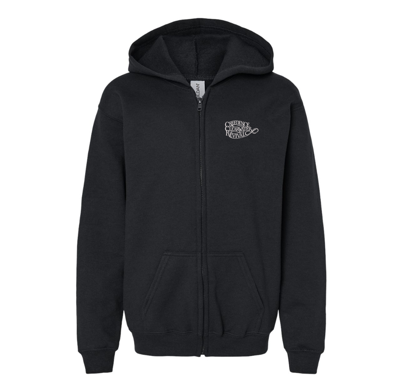 Youth Creedence Clearwater Revival Gildan Heavy Blend Full Zip Hooded Sweatshirt