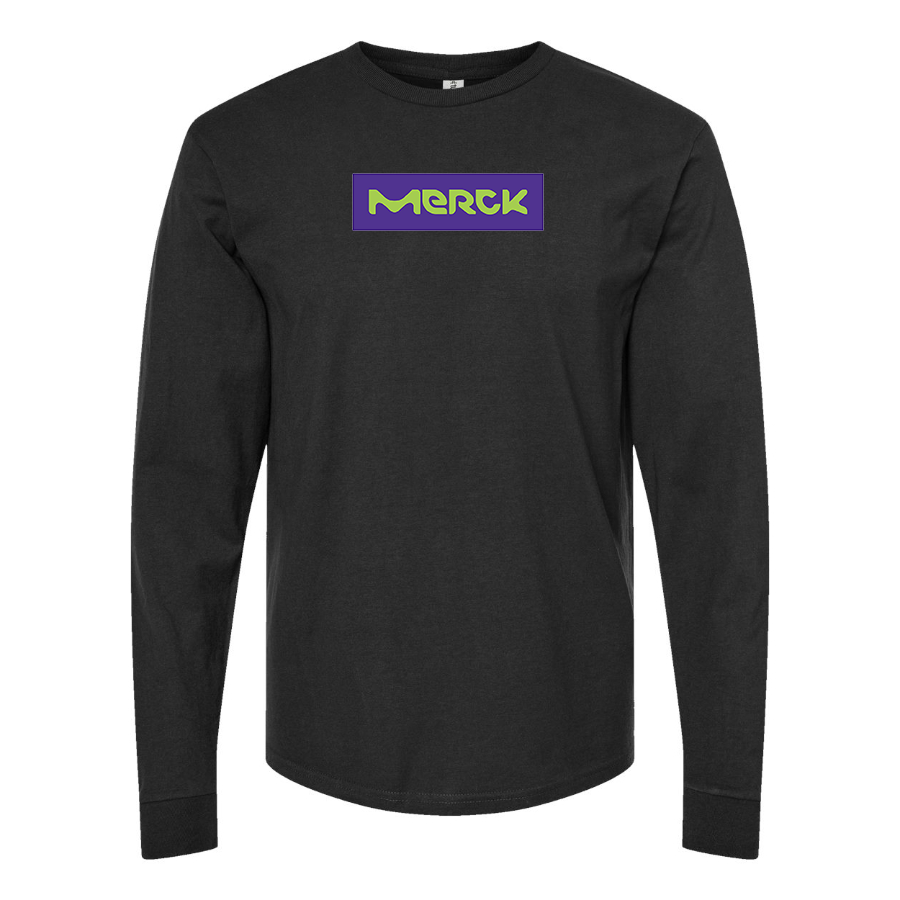 Men's Merck KGaA Logo Cotton Long Sleeve T-Shirt