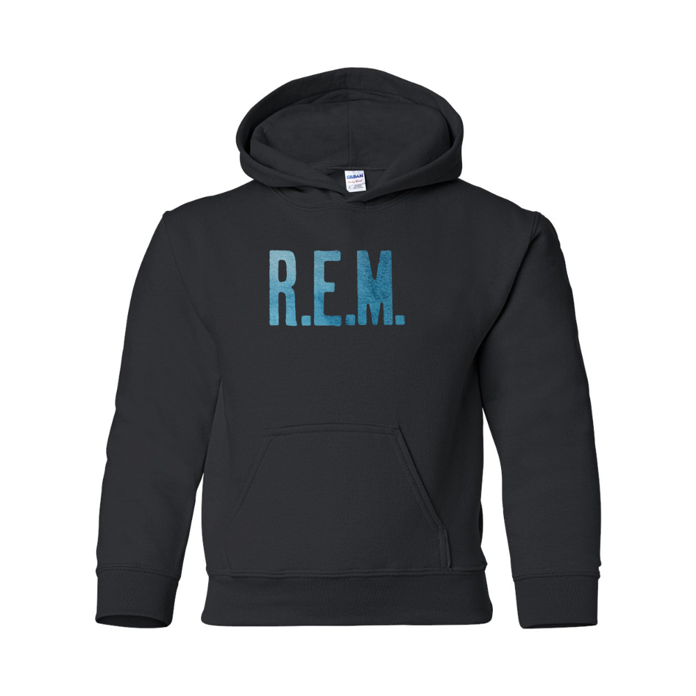 Youth R.E.M. Blue Gildan Heavy Blend  Hooded Sweatshirt