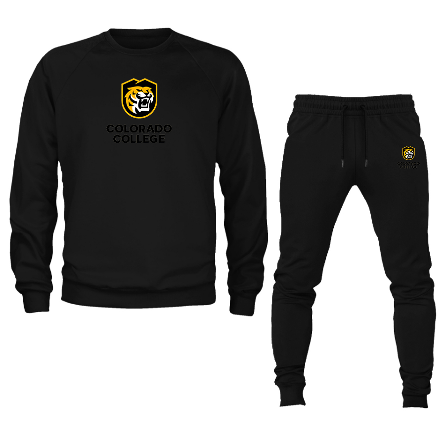 Men's Colorado College Tigers Crewneck Sweatshirt Joggers Suit