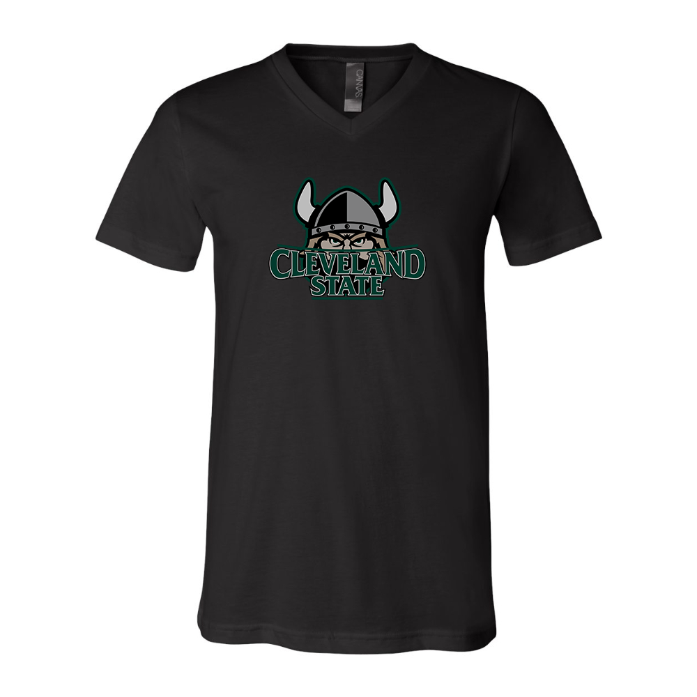 Cleveland State Vikings  BELLA  CANVAS - Jersey V-Neck T-Shirt