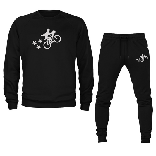 Men's Postmates Bike Crewneck Sweatshirt Joggers Suit