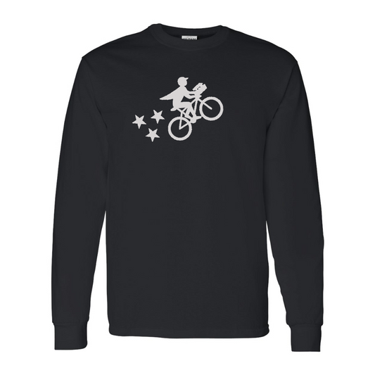 Men's Postmates Bike Gildan Heavy Cotton Long Sleeve T-Shirt