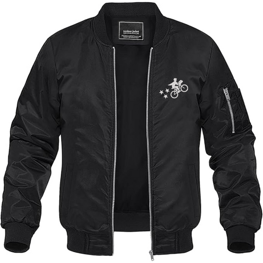Men's Postmates Bike Lightweight Bomber Jacket Windbreaker Softshell Varsity Jacket Coat