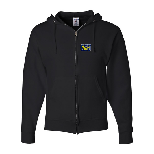 Men's  Coppin State Eagles JERZEES NuBlend Full-Zip Hooded Sweatshirt