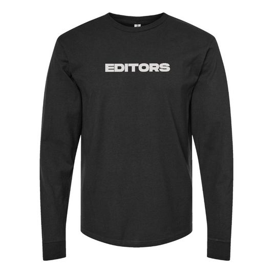 Men's Editors Logo Cotton Long Sleeve T-Shirt