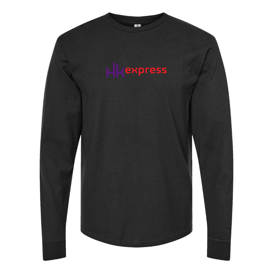Men's  HK Express Logo Cotton Long Sleeve T-Shirt