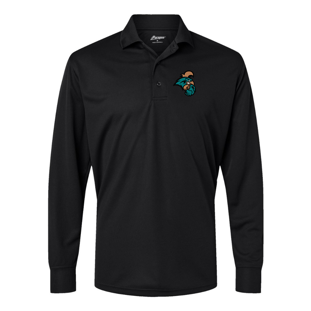 Men's Coastal Carolina Chanticleers Paragon Prescott Long Sleeve Polo