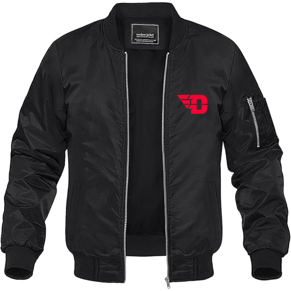 Men's  Dayton Flyers Lightweight Bomber Jacket Windbreaker Softshell Varsity Jacket Coat