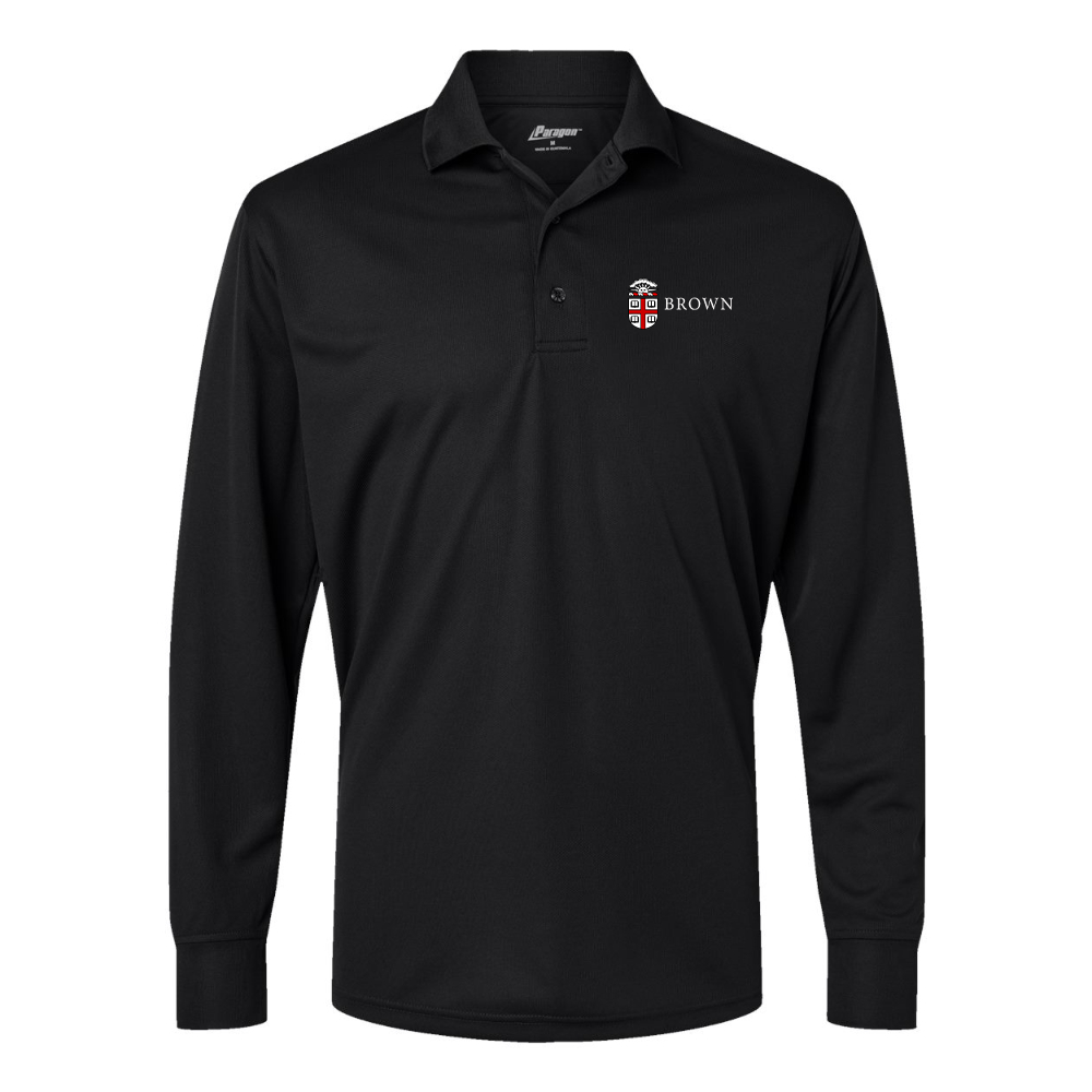 Men's Brown University  Paragon Prescott Long Sleeve Polo
