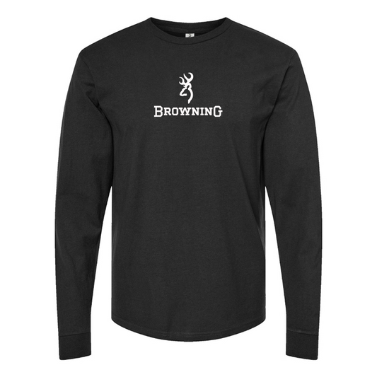 Men's Browning  Logo Cotton Long Sleeve T-Shirt