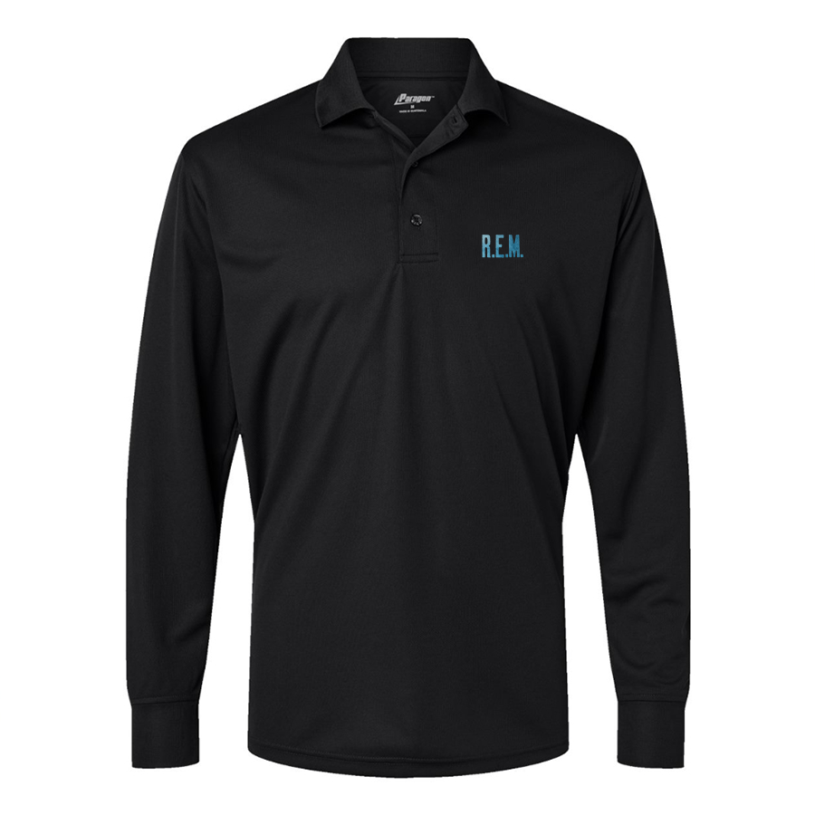 Men's  R.E.M. Blue  Paragon Prescott Long Sleeve Polo