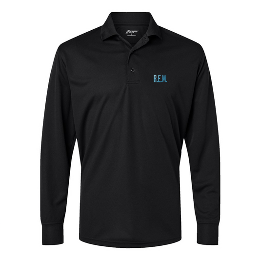 Men's  R.E.M. Blue  Paragon Prescott Long Sleeve Polo