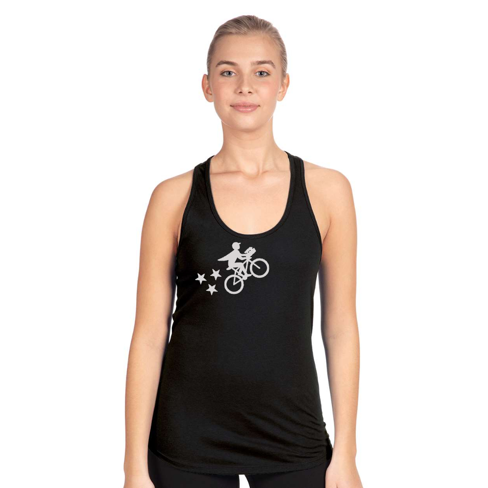 Women's Postmates Bike Next Level Ideal Racerback Tank