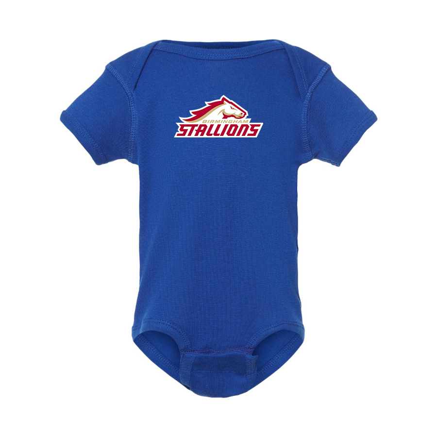 Birmingham Stallions Logo Baby Onesie Romper