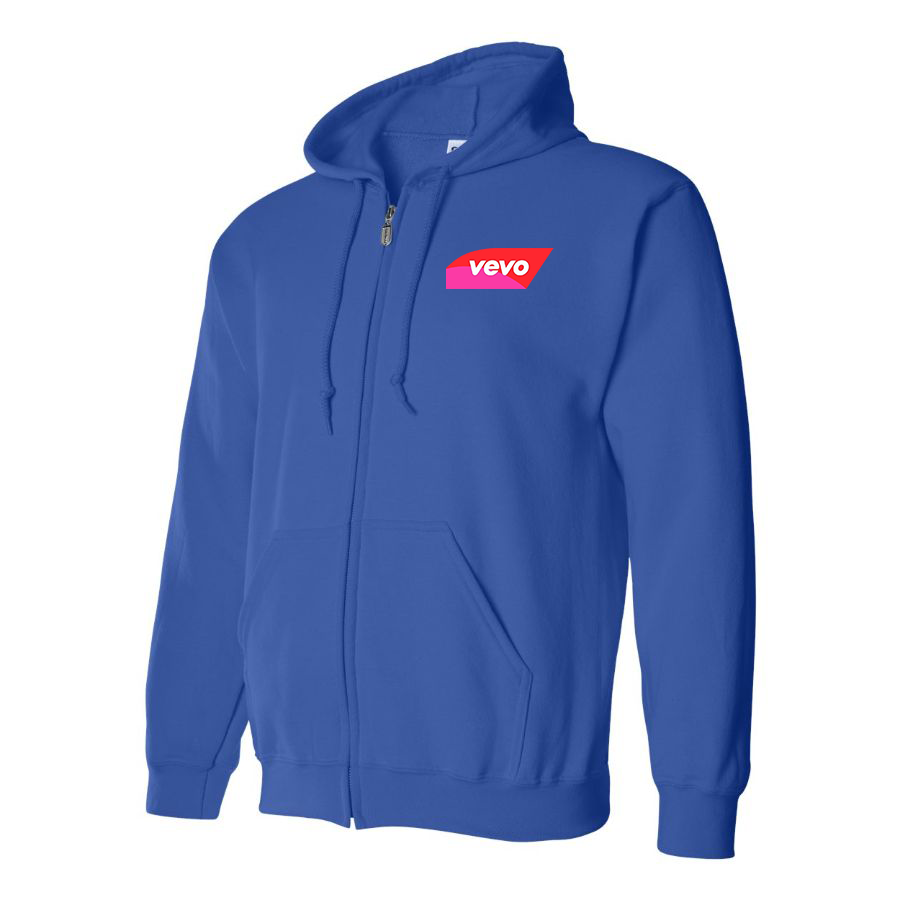 Men's Vevo Thumbnail Banner  Logo Zipper Hoodie