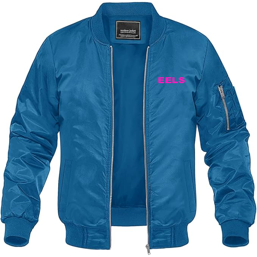 Men's Eels Lightweight Bomber Jacket Windbreaker Softshell Varsity Jacket Coat