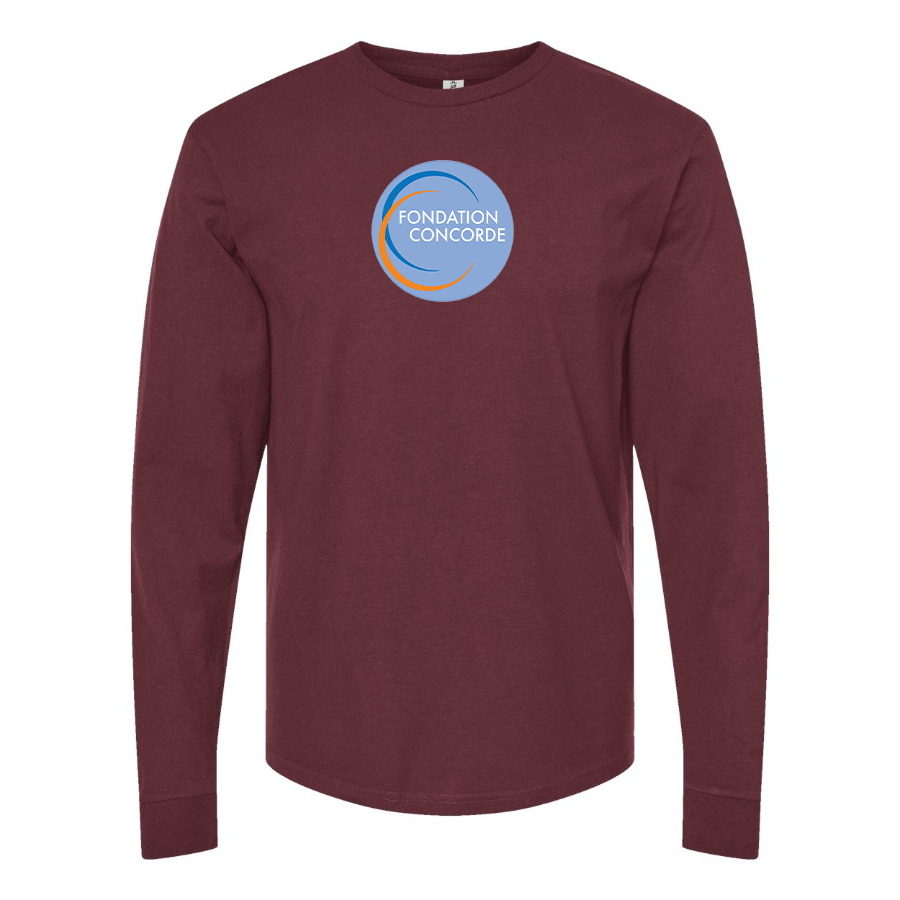 Men's Fondation Concorde Logo Cotton Long Sleeve T-Shirt