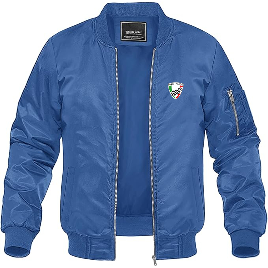 Men's Mastretta Logo Lightweight Bomber Jacket Windbreaker Softshell Varsity Jacket Coat