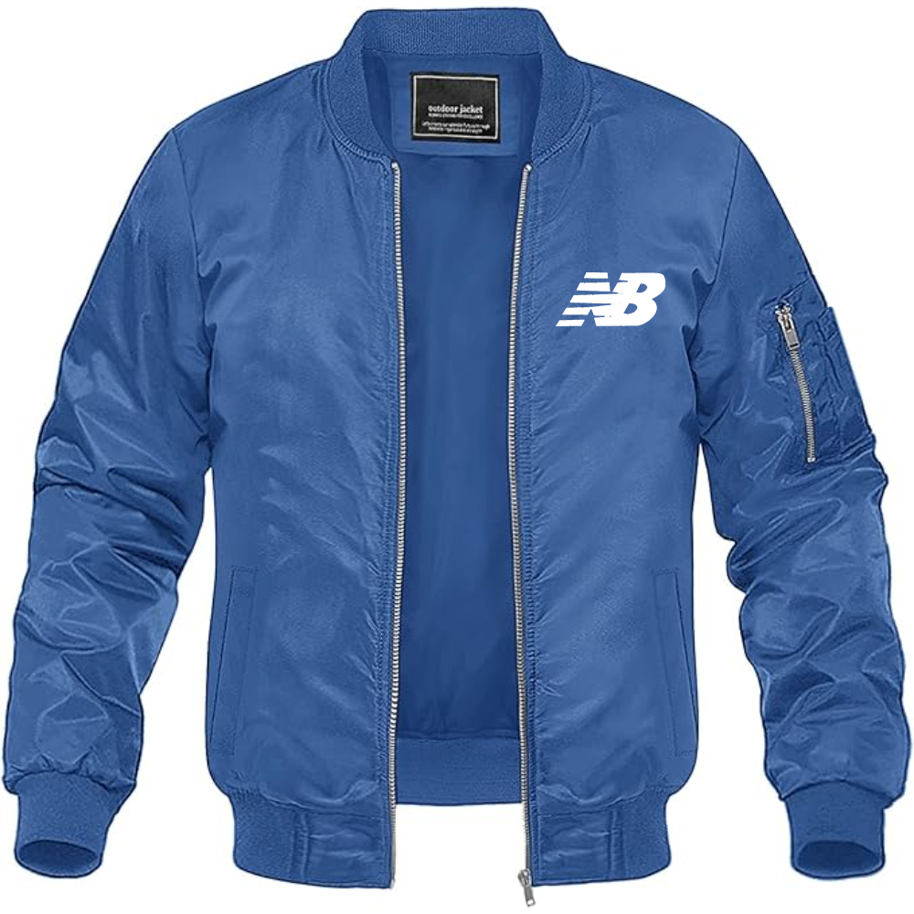 Men's New Balance Logo  Lightweight Bomber Jacket Windbreaker Softshell Varsity Jacket Coat
