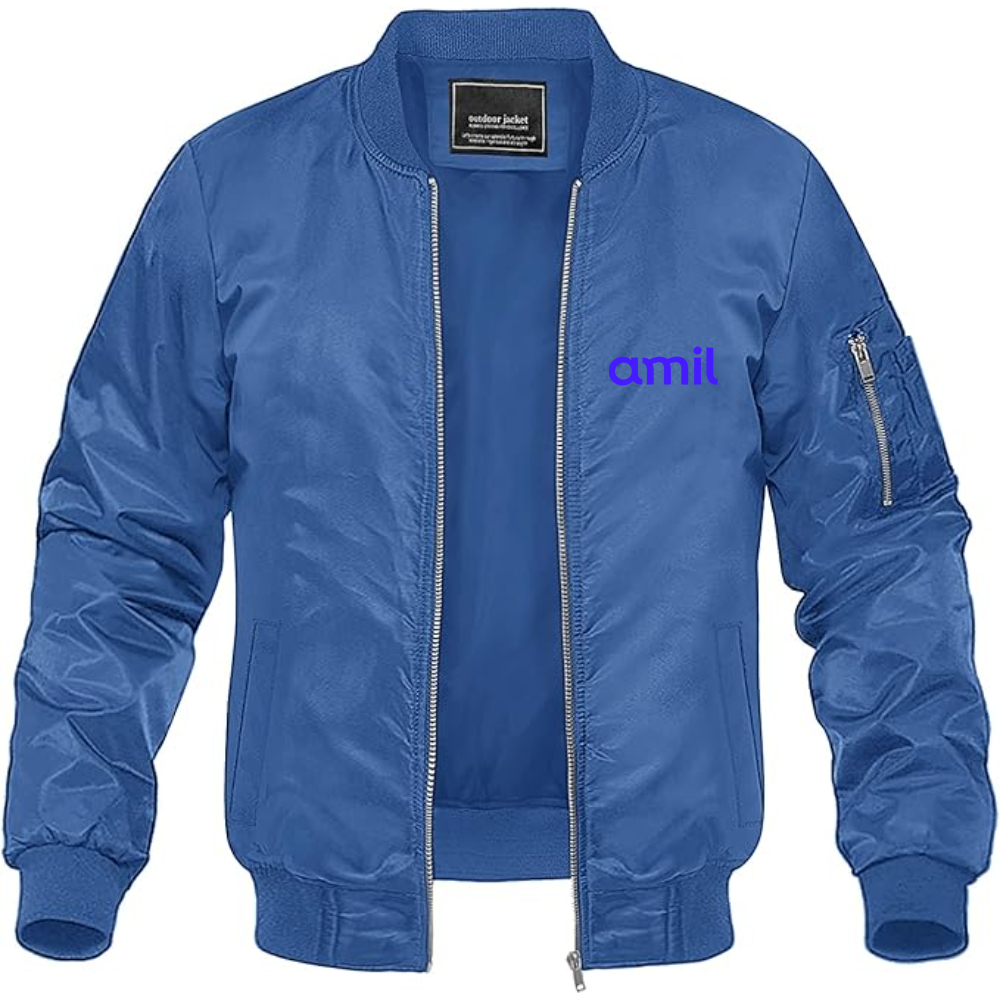 Men's  Amil Lightweight Bomber Jacket Windbreaker Softshell Varsity Jacket Coat
