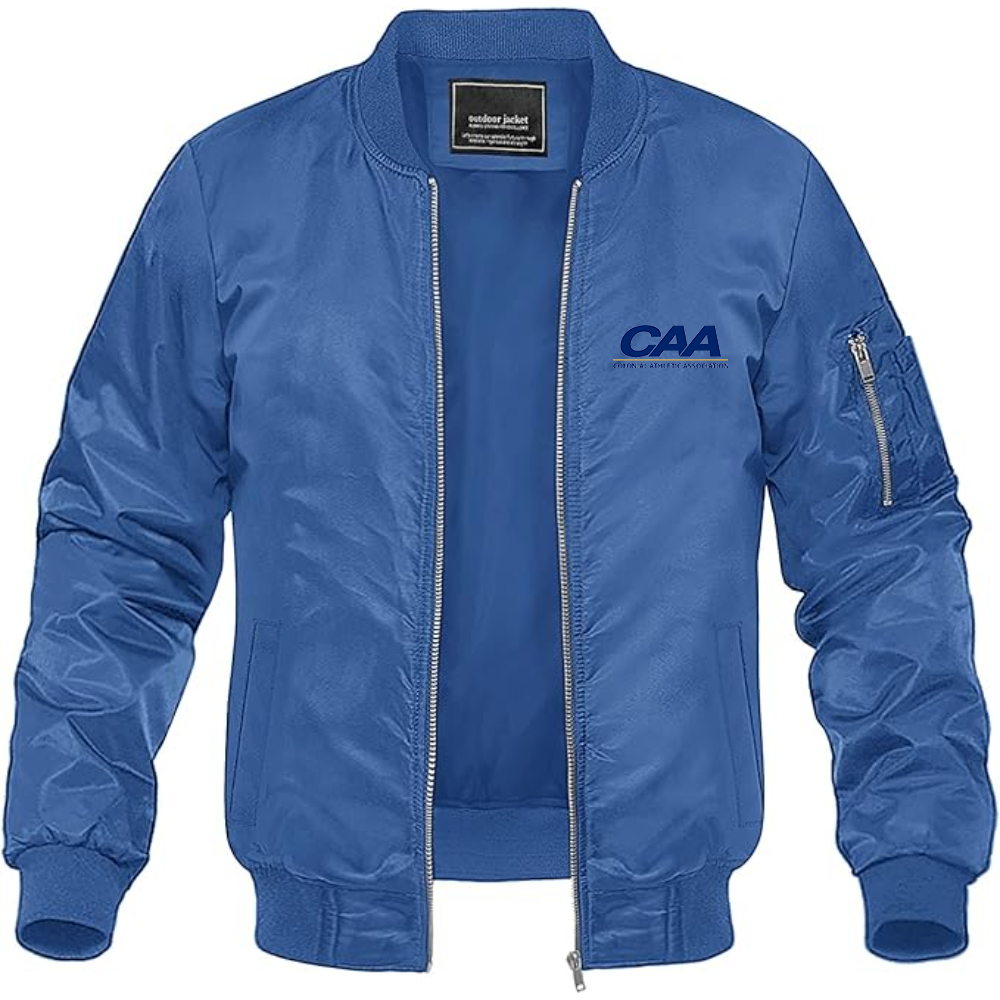 Men's Colonial Athletic Association Lightweight Bomber Jacket Windbreaker Softshell Varsity Jacket Coat