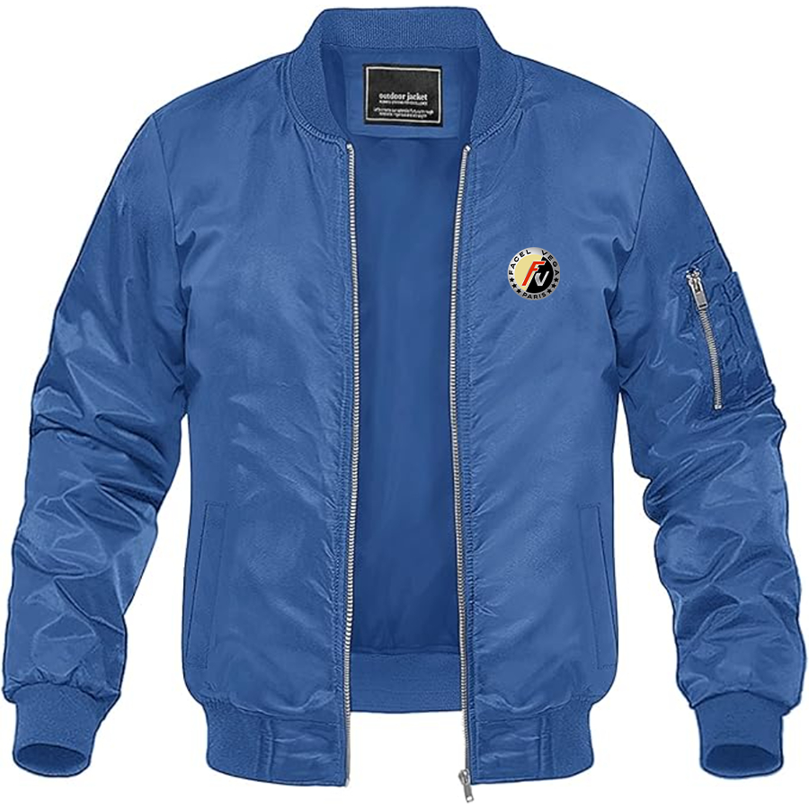 Men's Facel Vega Logo Lightweight Bomber Jacket Windbreaker Softshell Varsity Jacket Coat