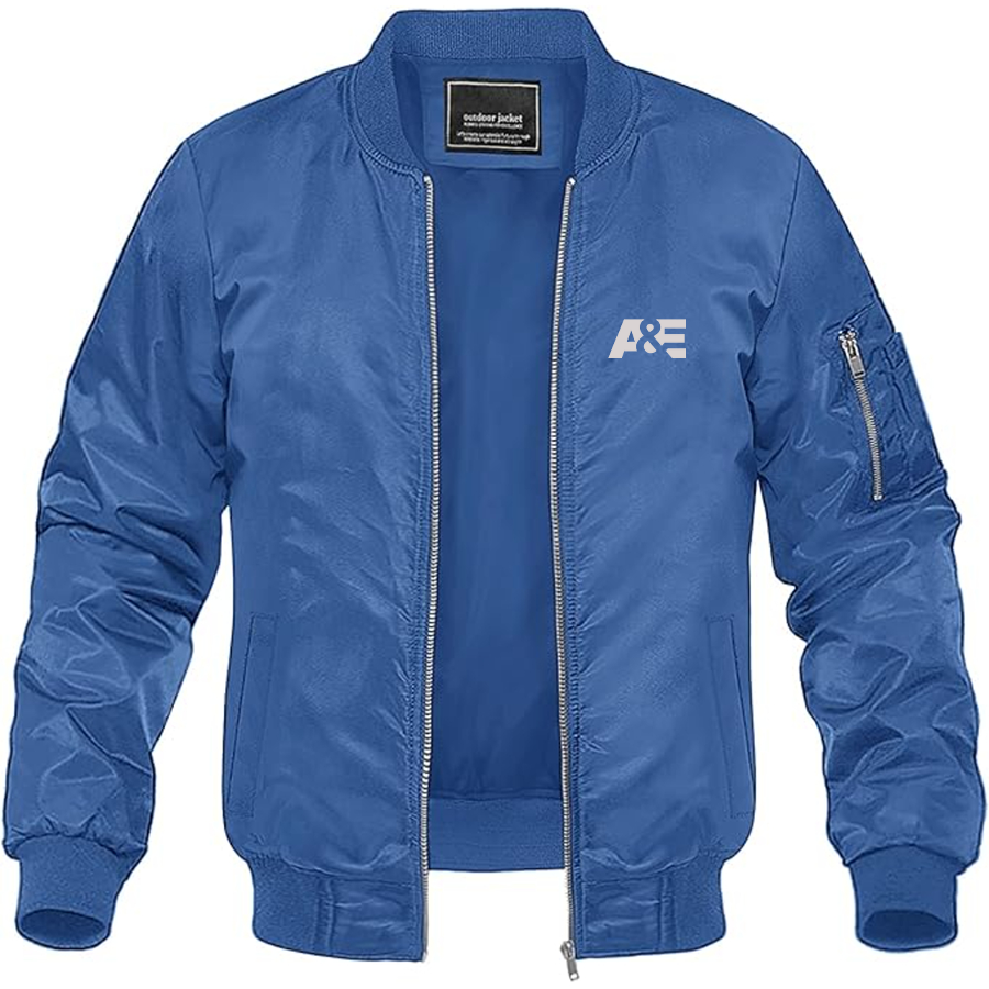Men's AE Logo Lightweight Bomber Jacket Windbreaker Softshell Varsity Jacket Coat