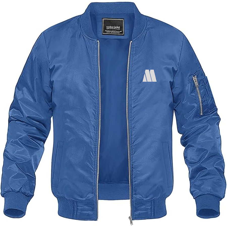 Men's Motown M Lightweight Bomber Jacket Windbreaker Softshell Varsity Jacket Coat