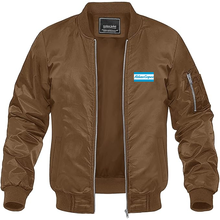 Men's Atlas Copco Logo Lightweight Bomber Jacket Windbreaker Softshell Varsity Jacket Coat