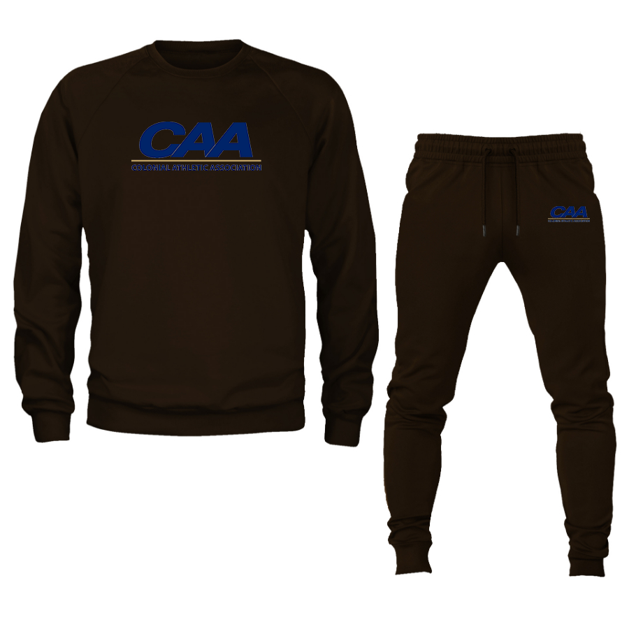 Men's Colonial Athletic Association Crewneck Sweatshirt Joggers Suit