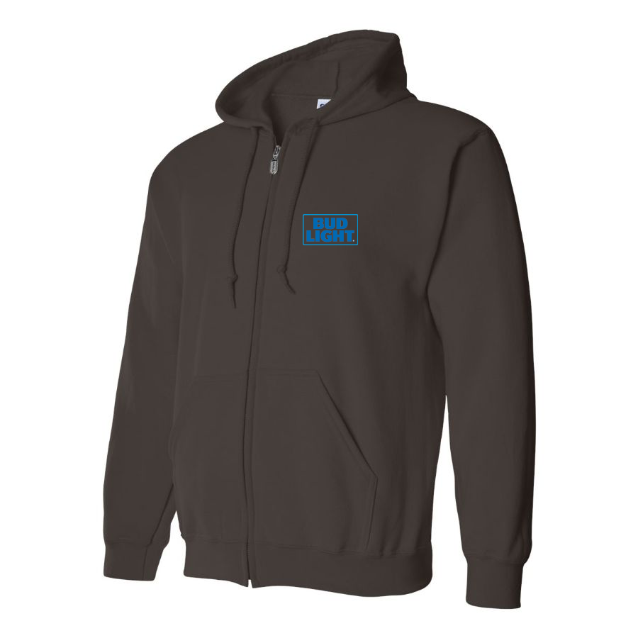 Men's Bud Light Logo Zipper Hoodie